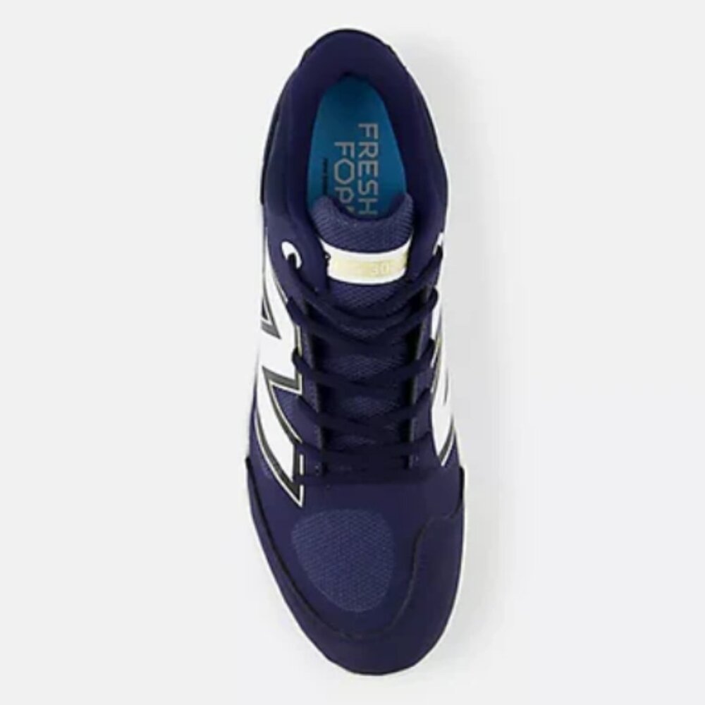 Mens New Balance Navy Fresh Foam 3000v7 Molded Baseball Cleats PL3000N7 - Picture 4 of 5
